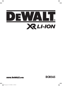 Manual DeWalt DCM565 Chainsaw