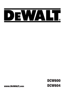Manual DeWalt DCW600 Tupia