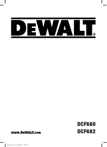 Bruksanvisning DeWalt DCF682 Skruvdragare