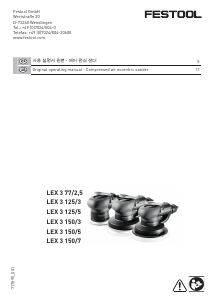 Manual Festool LEX 3 150/5 Random Orbital Sander