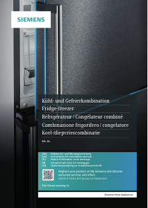 Manual Siemens KA92NVI35 Fridge-Freezer