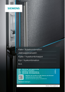 Käyttöohje Siemens KA93DVIFP Jääkaappipakastin
