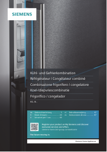 Mode d’emploi Siemens KG36NVI3P Réfrigérateur combiné