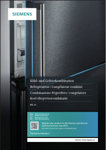 Mode d’emploi Siemens KG36V6WEP Réfrigérateur combiné