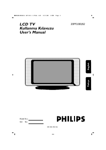Kullanım kılavuzu Philips 20PF1000 LCD televizyon