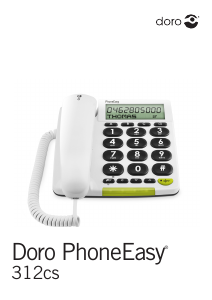 Mode d’emploi Doro PhoneEasy 312cs Téléphone