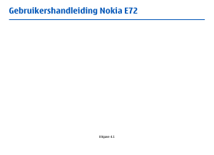 Handleiding Nokia E72 Mobiele telefoon