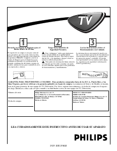 Manual de uso Philips 25PT6341 Televisor
