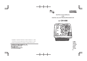 Manual de uso Citizen CH-608 Tensiómetro