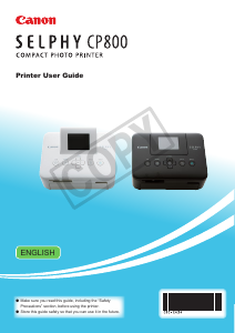 Handleiding Canon Selphy CP800 Printer