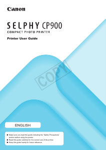 Handleiding Canon Selphy CP900 Printer