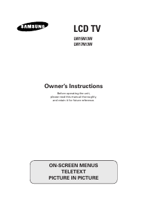 Manual Samsung LW17N13WR LCD Television
