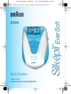 Mode d’emploi Braun 2330 Silk-epil EverSoft Epilateur