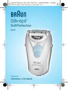Mode d’emploi Braun 3370 Silk-epil SoftPerfection Epilateur
