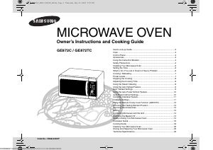 Manual Samsung GE872C Microwave