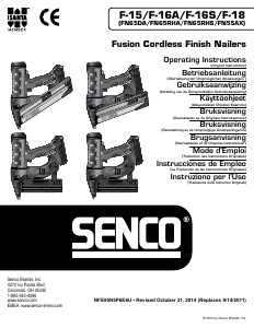 Manual de uso Senco FN65RHA Clavadora