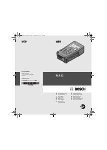 Kullanım kılavuzu Bosch PLR 50 Lazer mesafe ölçer