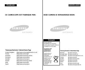 Handleiding Samsung VP-M102S Camcorder