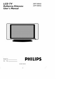 Kullanım kılavuzu Philips 32PF1000 LCD televizyon