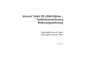 Bedienungsanleitung Nokia N800 Handy