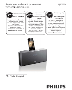 Mode d’emploi Philips AJ7035D Radio-réveil