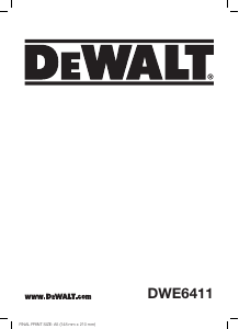 Manual DeWalt DWE6411 Lixadeira vibratória