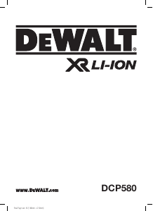 Bruksanvisning DeWalt DCP580 Hyvel