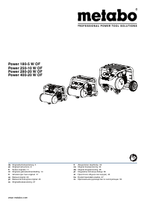 Brugsanvisning Metabo Power 180-5 W OF Kompressor