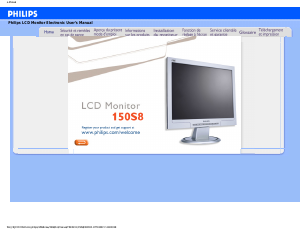 Manual Philips 150S8FB LCD Monitor