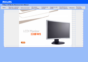 Manual Philips 220BW8EB LCD Monitor