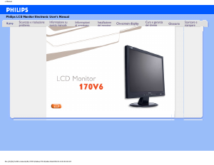 Manual Philips 170V6FB LCD Monitor