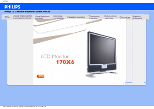 Bedienungsanleitung Philips 170X6FW LCD monitor