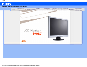 Manual Philips 190S7FB LCD Monitor