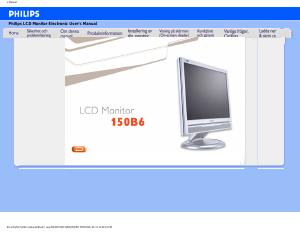 Manual Philips 150B6CB LCD Monitor
