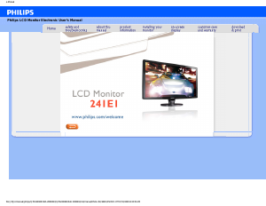 Handleiding Philips 241E1SW LCD monitor