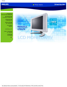 Manual Philips 170T4FS LCD Monitor