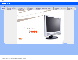 Manual Philips 200P6ES LCD Monitor