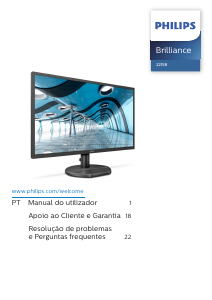 Manual Philips 221S8LDSB Monitor LED