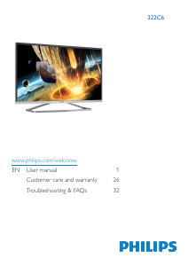 Handleiding Philips 322C6QHSG LED monitor