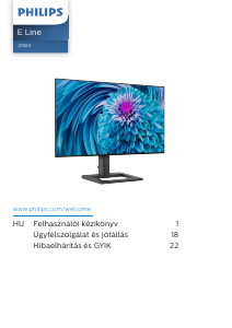 Használati útmutató Philips 275E2FE LED-es monitor