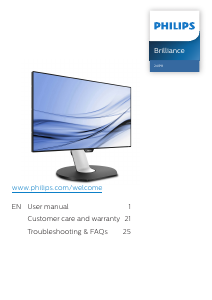 Handleiding Philips 241P8QPJEB LED monitor