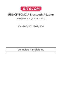 Handleiding Sitecom CN-504 Bluetooth adapter