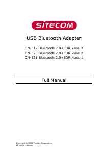 Bruksanvisning Sitecom CN-520 Bluetooth-adapter