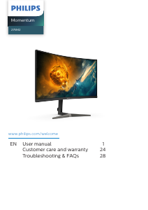 Handleiding Philips 275M2CRP LED monitor