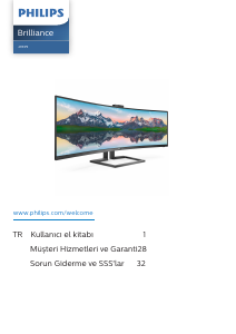 Kullanım kılavuzu Philips 499P9H1 LED ekran
