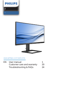 Handleiding Philips 292E2E LED monitor