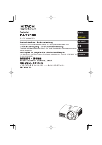Handleiding Hitachi PJ-TX100W Beamer