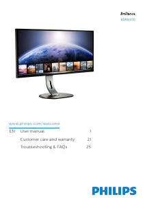 Handleiding Philips BDM3470FP LED monitor