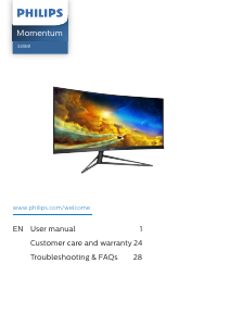 Handleiding Philips 345M1CR LED monitor
