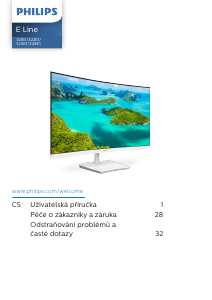 Manuál Philips 325E1CW LED monitor